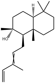 (1R,4aα)-Decahydro-2,5,5,8aβ-tetramethyl-1β-(3-methyl-2,4-pentadienyl)-naphthalen-2α-ol Struktur