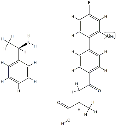 4-[4-(2,4-difluorophenyl)phenyl]-2-methyl-4-oxo-butanoic acid, (1R)-1- phenylethanamine Struktur