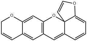 11H-Furo3,2-gpyrano3,2-bxanthene Struktur