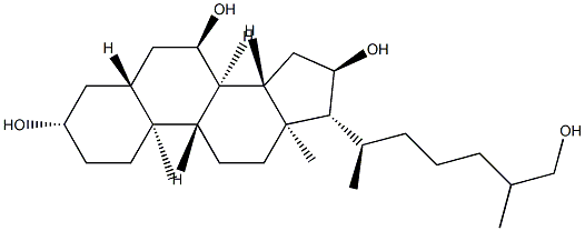 5α-Cholestane-3β,7α,16α,26-tetraol Struktur