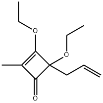 2-Cyclobuten-1-one,3,4-diethoxy-2-methyl-4-(2-propenyl)-(9CI) Struktur