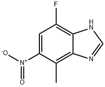 1H-Benzimidazole,7-fluoro-4-methyl-5-nitro-(9CI) Struktur