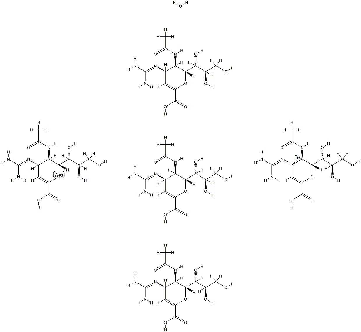 zanamivir hydrate Struktur