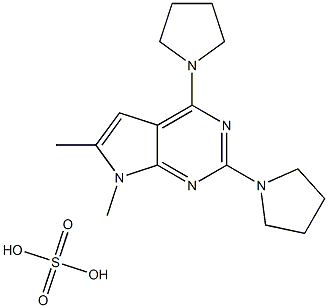 8,9-dimethyl-3,5-dipyrrolidin-1-yl-2,4,9-triazabicyclo[4.3.0]nona-2,4, 7,10-tetraene, sulfuric acid Struktur