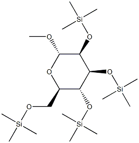 Methyl 2-O,3-O,4-O,6-O-tetrakis(trimethylsilyl)-α-D-mannopyranoside Struktur