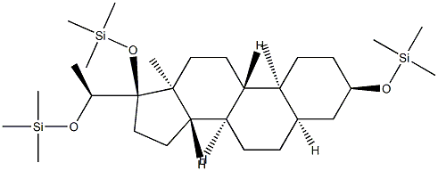 [[(20S)-5β-Pregnane-3α,17,20-triyl]tri(oxy)]tris(trimethylsilane) Struktur