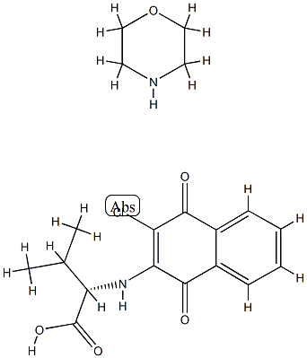 L-Valine, N-(3-chloro-1,4-dihydro-1,4-dioxo-2-naphthalenyl)-, compd. w ith morpholine (1:1) Struktur