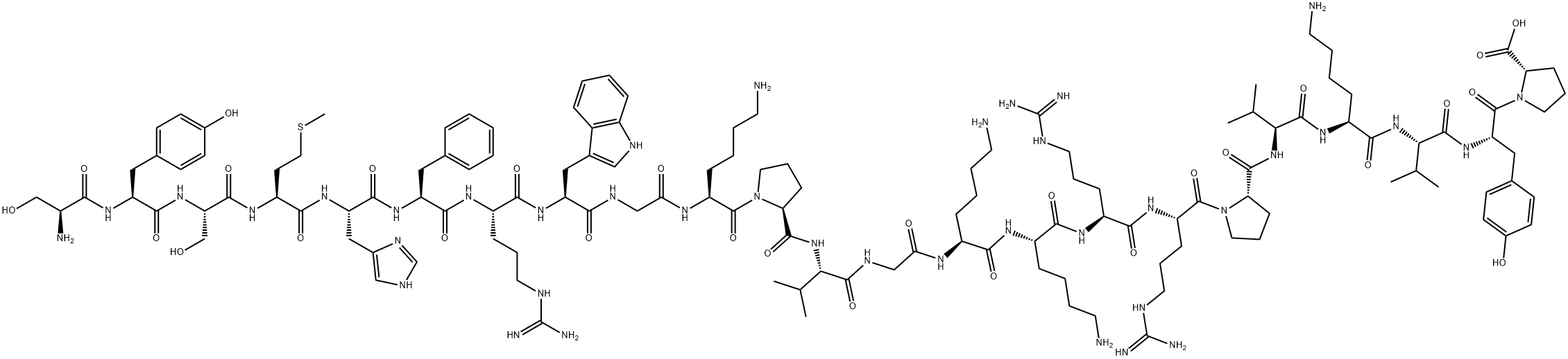 (Des-Glu)-ACTH (1-24) (human, bovine, rat) Struktur