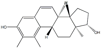 1,2-Dimethylestra-1,3,5(10),6-tetrene-3,17β-diol Struktur