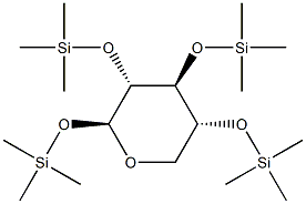 1-O,2-O,3-O,4-O-Tetrakis(trimethylsilyl)-β-D-xylopyranose Struktur