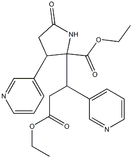 β-[2-(Ethoxycarbonyl)-5-oxo-3-(3-pyridinyl)-2-pyrrolidinyl]-3-pyridinepropionic acid ethyl ester Struktur