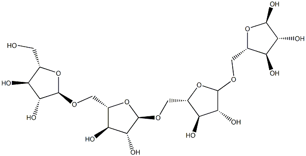 O-alpha-L-Arabinofuranosyl-(1-5)-O-alpha-L-arabinofuranosyl-(1-5)-O-alpha-L-arabinofuranosyl-(1-5)-L-arabinose Struktur