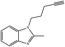 1H-Benzimidazole,2-methyl-1-(4-pentynyl)-(9CI) Struktur