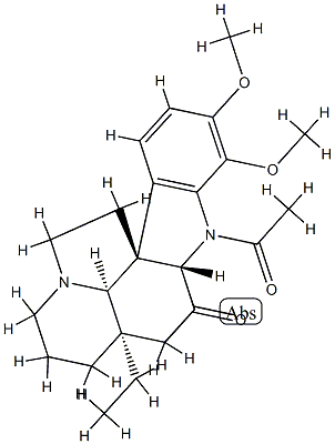 1-Acetyl-16,17-dimethoxyaspidospermidin-3-one Struktur