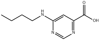 4-Pyrimidinecarboxylicacid,6-(butylamino)-(9CI) Struktur