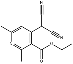 ethyl 4-(dicyanomethyl)-2,6-dimethylnicotinate Struktur