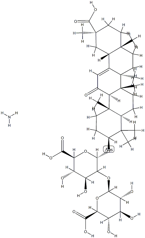 GLYCYRRHIZIC ACID, MONOAMMONIUM SALT HYDRATE, CA. 75 Struktur