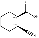 3-Cyclohexene-1-carboxylicacid,6-cyano-,(1R,6S)-rel-(9CI) Struktur