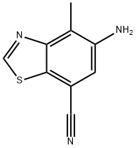 7-Benzothiazolecarbonitrile,5-amino-4-methyl-(9CI) Struktur