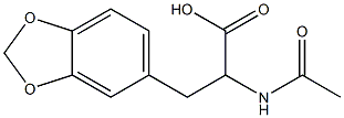 α-(Acetylamino)-1,3-benzodioxole-5-propanoic acid Struktur