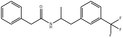 N-[α-Methyl-m-(trifluoromethyl)phenethyl]-2-phenylacetamide Struktur