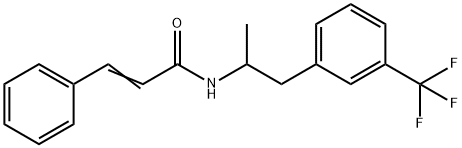 N-[α-Methyl-m-(trifluoromethyl)phenethyl]-3-phenylpropenamide Struktur