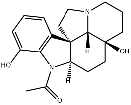 1-Acetyl-20,21-dinoraspidospermidine-5,17-diol Struktur