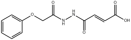 (E)-4-oxo-4-[2-(2-phenoxyacetyl)hydrazino]-2-butenoic acid Struktur