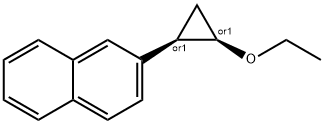 Naphthalene, 2-[(1R,2R)-2-ethoxycyclopropyl]-, rel- (9CI) Struktur