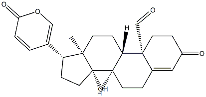 14-Hydroxy-3,19-dioxobufa-4,20,22-trienolide Struktur