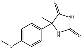 5-(p-methoxyphenyl)-5-methyl-hydantoi Struktur