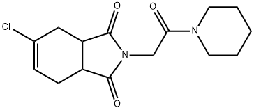 5-chloro-2-(2-oxo-2-piperidin-1-ylethyl)-3a,4,7,7a-tetrahydro-1H-isoindole-1,3(2H)-dione Struktur