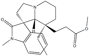 (3R,8'aβ)-8'-Ethyl-1,2,2',3',6',7',8',8'a-octahydro-1-methyl-2-oxospiro[3H-indole-3,1'(5'H)-indolizine]-8'β-propanoic acid methyl ester Struktur