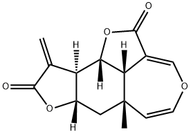 (6aS)-7,7aβ,10,10aα,10bβ,10cβ-Hexahydro-6aβ-methyl-10-methylene-2H-difuro[4,3,2-ef:3',2'-h][3]benzoxepine-2,9(6aH)-dione Struktur