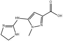 1H-Pyrazole-3-carboxylicacid,5-[(4,5-dihydro-1H-imidazol-2-yl)amino]-1- Struktur