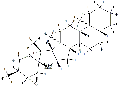 (23R,24R,25S)-23,24-Epoxy-5α-spirostane Struktur