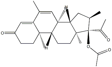 17α-(Acetyloxy)-6,16α-dimethylpregna-4,6-diene-3,20-dione Struktur