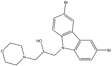 1-(3,6-dibromo-9H-carbazol-9-yl)-3-morpholinopropan-2-ol Struktur