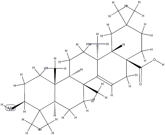 3β-Hydroxy-D-friedoolean-14-en-28-oic acid Struktur