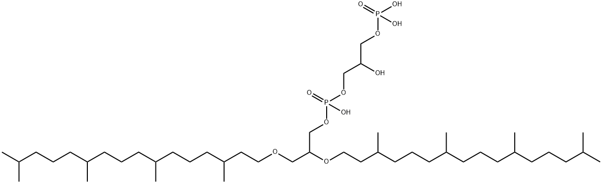 2,3-diphytanyl-sn-glycerol-1-phospho-3'-sn-glycerol 1'-phosphate Struktur