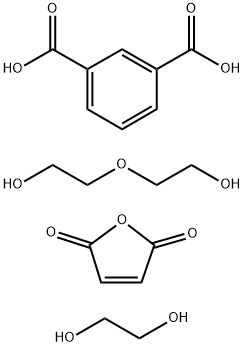 1,3-Benzenedicarboxylic acid, 2,5-furandione, 1,2-ethanediol, 2,2'-oxybis(ethanol) polymer Struktur