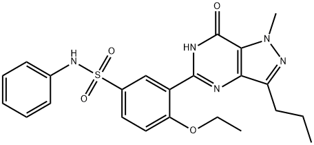 4-ethoxy-3-(1-methyl-7-oxo-3-propyl-6,7-dihydro-1H-pyrazolo[4,3-d]pyrimidin-5-yl)-N-phenylbenzenesulfonamide Struktur