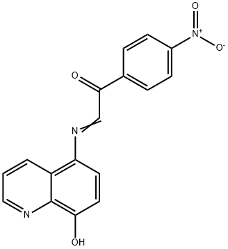 α-[(8-Hydroxy-5-quinolyl)imino]-4'-nitroacetophenone Struktur