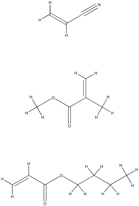 Acrylonitrile, butyl acrylate, methyl methacrylate polymer Struktur