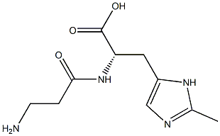 Nα-β-Alanyl-2-methyl-L-histidine Struktur