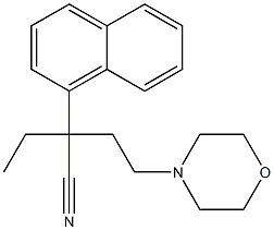 α-Ethyl-α-(2-morpholinoethyl)-1-naphthaleneacetonitrile Struktur