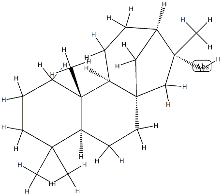 (5α,9α,10β,16R)-Kauran-16-ol Struktur