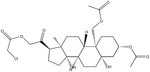 (14β,17α)-3β,19-Diacetoxy-5,14-dihydroxy-21-(chloroacetoxy)-5β-pregnan-20-one Struktur