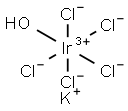 dipotassium aquapentachloroiridate(2-) Struktur