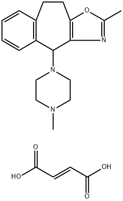 DIHYDROMETHYL-(METHYLPIPERAZINYL)BENZO(56)CYCLOHEPT(1,2-D)OXAZOLE DIFUMARATE Struktur